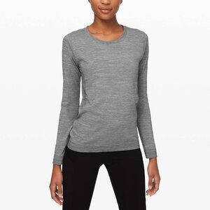 Swiftly Relaxed Long-Sleeve Shirt Hip Length Size 8 Slate/White